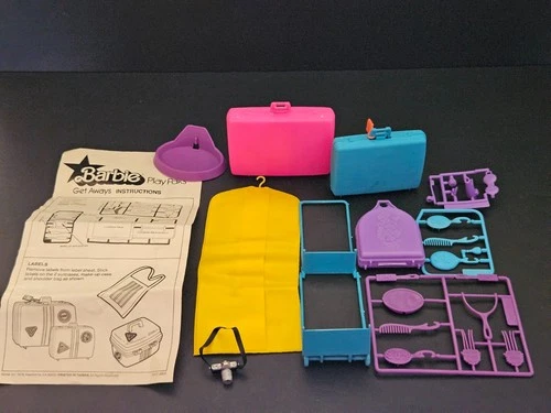 Vintage Barbie 1970s Get Aways Luggage Travel Cart Suitcase Accessories Play Pak