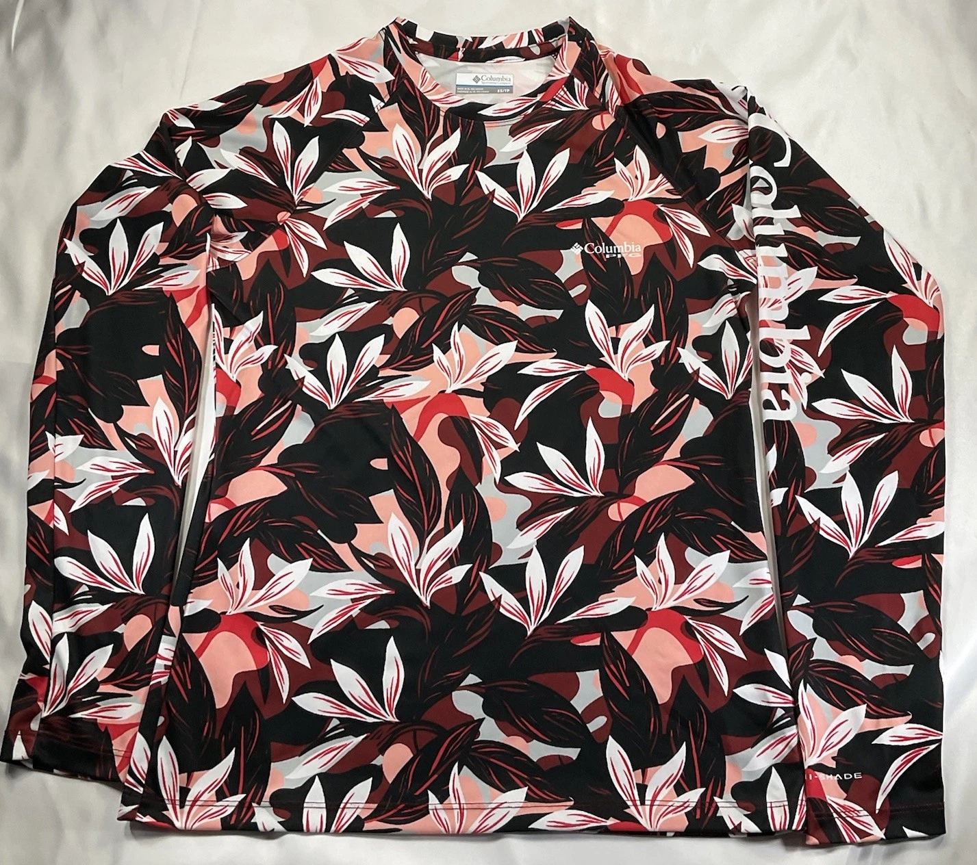 Columbia PFG Women's Tidal Tee Long Sleeve Sun Shirt, Floral Print, Size XS 8