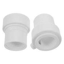 2 Pcs White Pool Umbrella Sleeve Adapter Holder For Deck Umbrella Stands