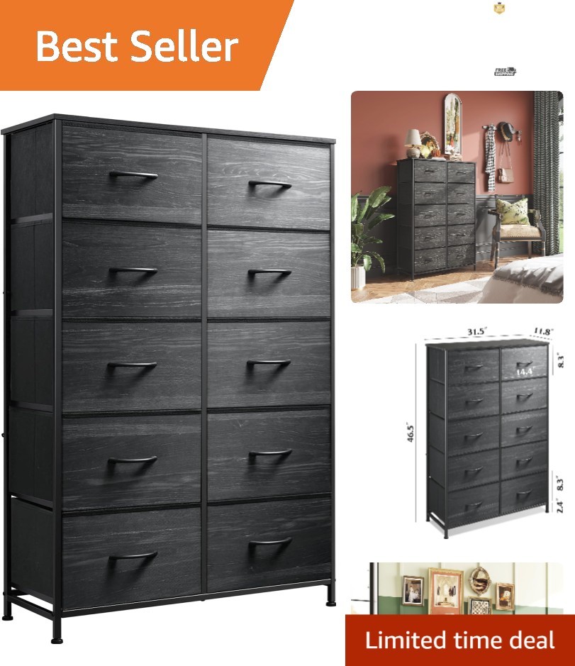 Ing Dresser With 10 Drawers - Safe And Stylish Choice For Ho