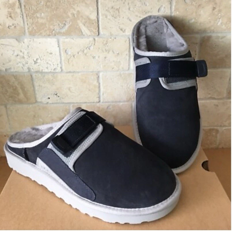 ZAPATILLAS CONFORT UGG DUNE SIN CORDONES GAMUZA/PIEL DE OVEJA AZUL MARINO VERDADERO EE. UU. 10/UK 9 Foto 2 de 2