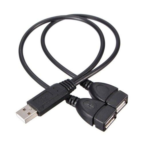Streamlined USB 20 A Male to Dual USB Female Cable Power and Charge Any Device - Zdjęcie 8 z 11