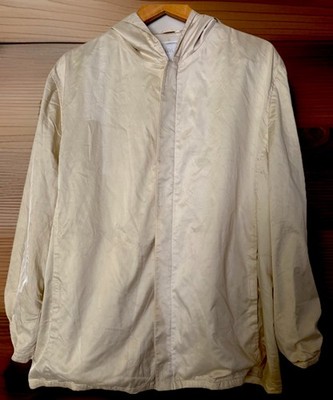 Prada Men s Ivory Windbreaker Hooded Jacket Sixe XL