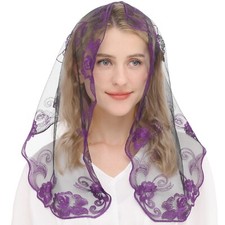 Short Church Veil Infinity Chapel Veils Catholic Mass for Women Christian Lat...