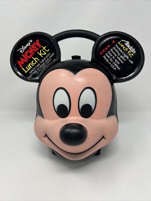 Aladdin Mickey Lunch Kit ミッキーマウス　1980年代 Vintage Mickey Mouse Head Lunch Box/ Aladdin Mickey Mouse