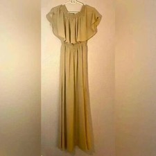 Show Me Your Mumu Women’s X-small Beige Off The Shoulder/Strapless Maxi Dress