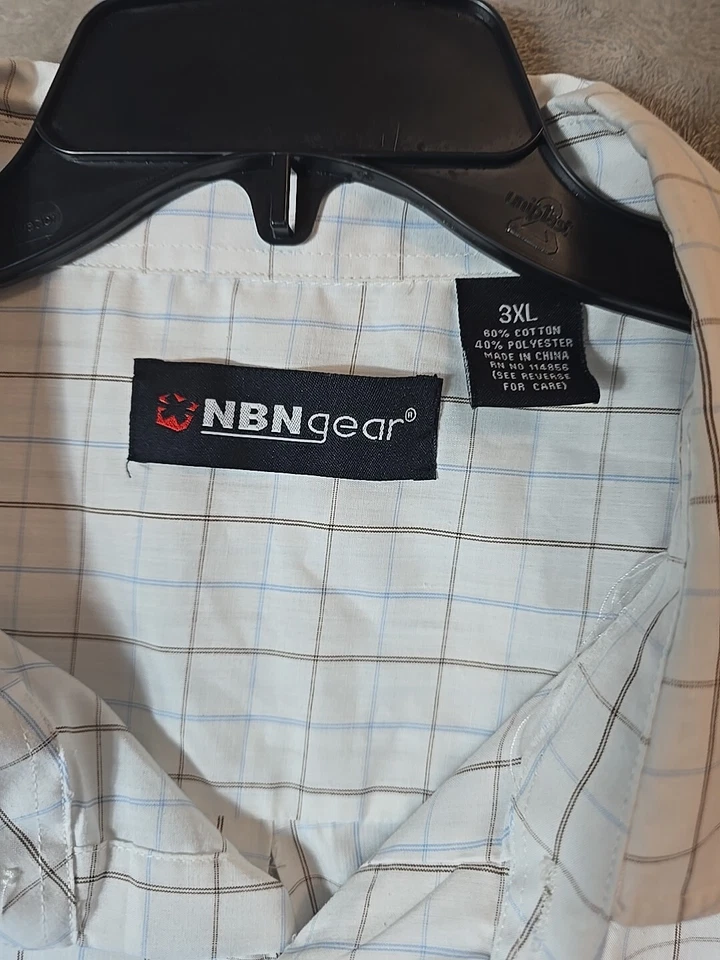 Camisa masculina NBN Gear tamanho 3XL multicolorida manga curta botão para baixo - Imagem 3 de 4