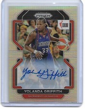 Yolanda Griffith 2022 Panini WNBA Prizm Silver Refractor Auto Card SP Autograph