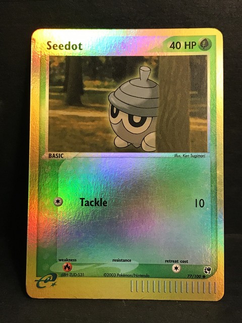 SEEDOT 77 100 NM REVERSE HOLO Vintage SANDSTORM Pok mon Card Fast 