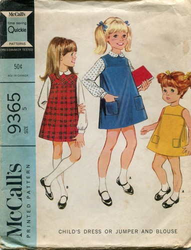 McCall's Pattern 9365 Girls Dress 