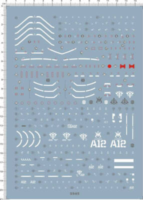 Detail Up 1/100 MG MS-06S ZAKU II GDM Figure Markings Model Water Slide Decal