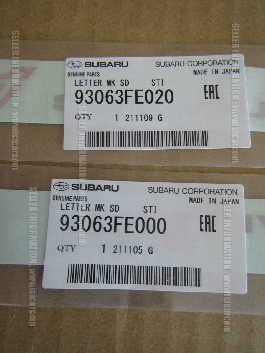 IMPREZZA WRX GDB GDF FOR SUBARU TECNICA INTERNATIONAL STI DECAL