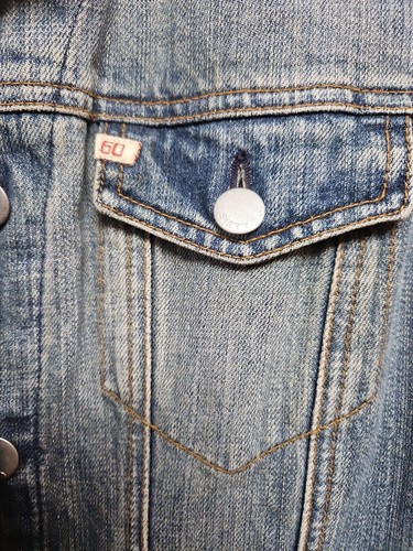 Y2K Retro Miss Sixty Dark Blue Distressed Denim Sleeveless Jacket Dress Size L - Picture 5 of 18