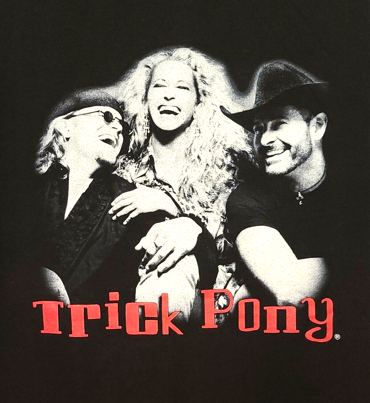 Camicia vintage Trick Pony musica country double face XL