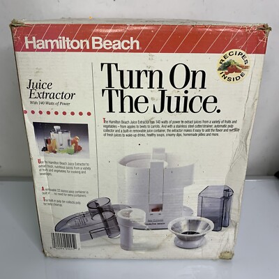 Hamilton Beach 395WS ~ Juice Extractor ~ Works Great! With Box and Instructions
