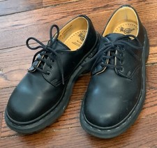 Vintage Dr. Martens Orig. Black Low Top Leather Shoes UK Size 4 Made in England