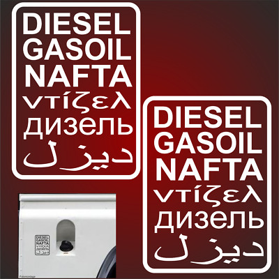 2 15cm Diesel Aufkleber OFFROAD Autoaufkleber Wohnmobile Wasser 4x4 Gasoil Tank 