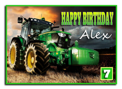 PERSONALISIERTER LANDWIRTSCHAFT TRAKTOR QUALITÄT GEBURTSTAG ANDERE KARTE KOSTENLOSER VERSAND 1. KLASSE