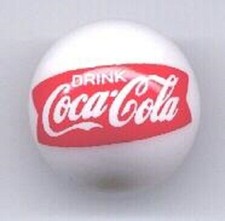 Coke Fishtail 1" Glass Logo Marble