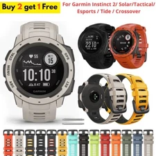 Silicone Strap for Garmin Instinct 2 Solar Crossover Esports Tide Watchband