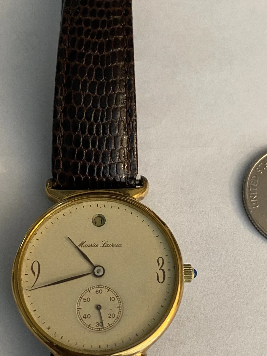 vintage maurice lacroix manual winding gold toned mens watch