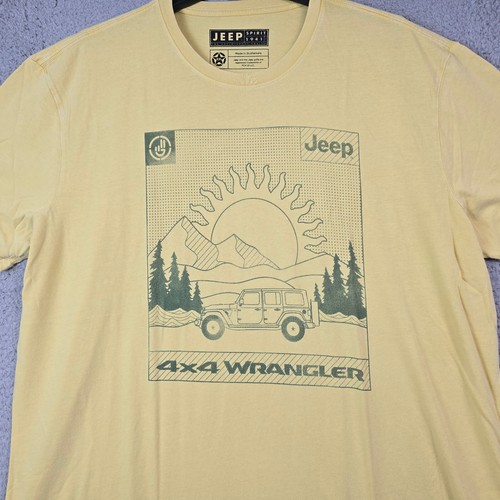 Lucky Brand JEEP SPIRIT SHIRT ADULT XLARGE YELLOW WRANGLER 4X4 FCA OFFROAD NWT - Picture 4 of 15