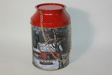 Rite Aid Home For The Holidays Christmas Tin Pail Old Town Christmas Country tin