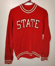 Vintage 1960S champion red sweatshirt state pullover medium Nylon USA made