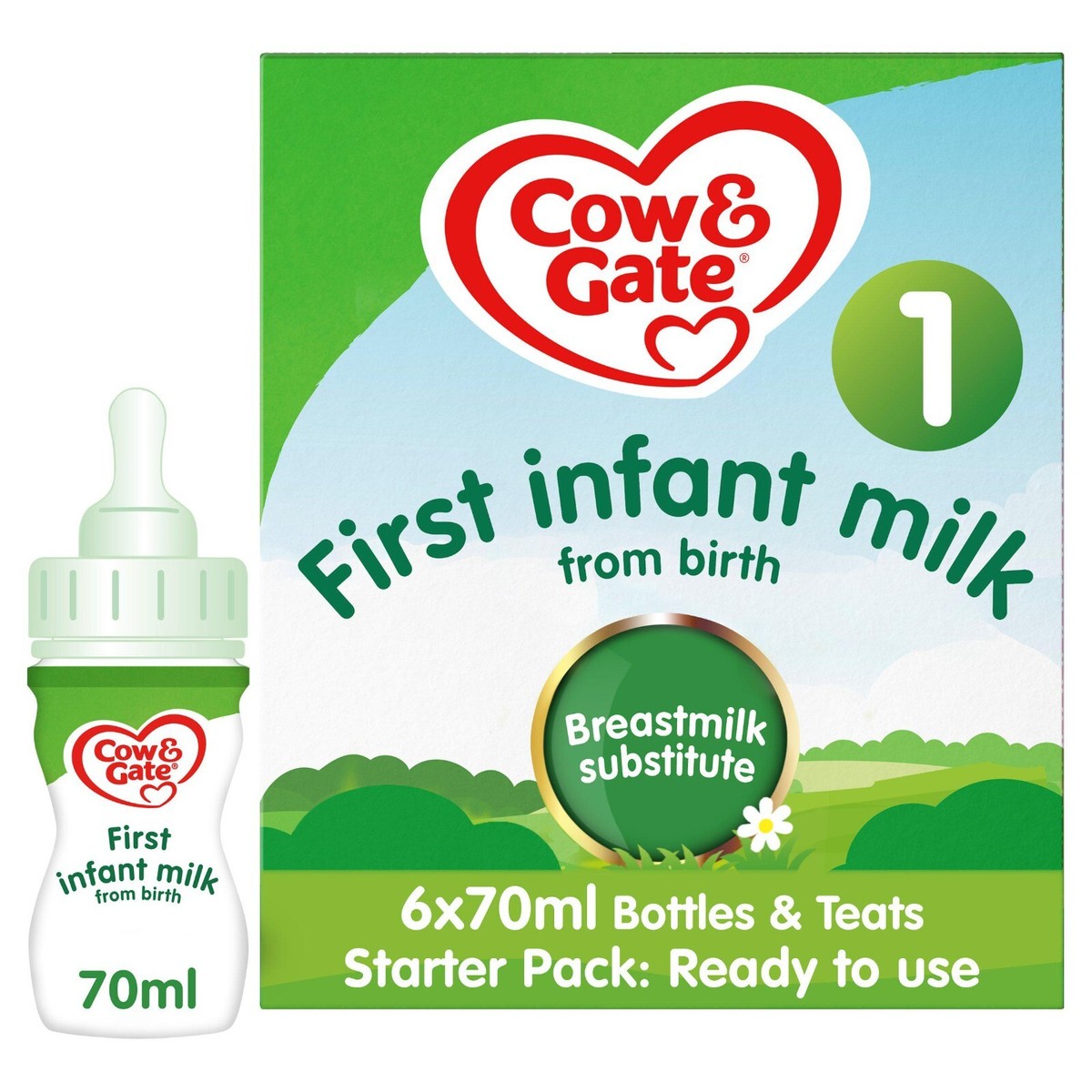 Cow Gate First Baby Milk Formula Liquid Starter Pack from