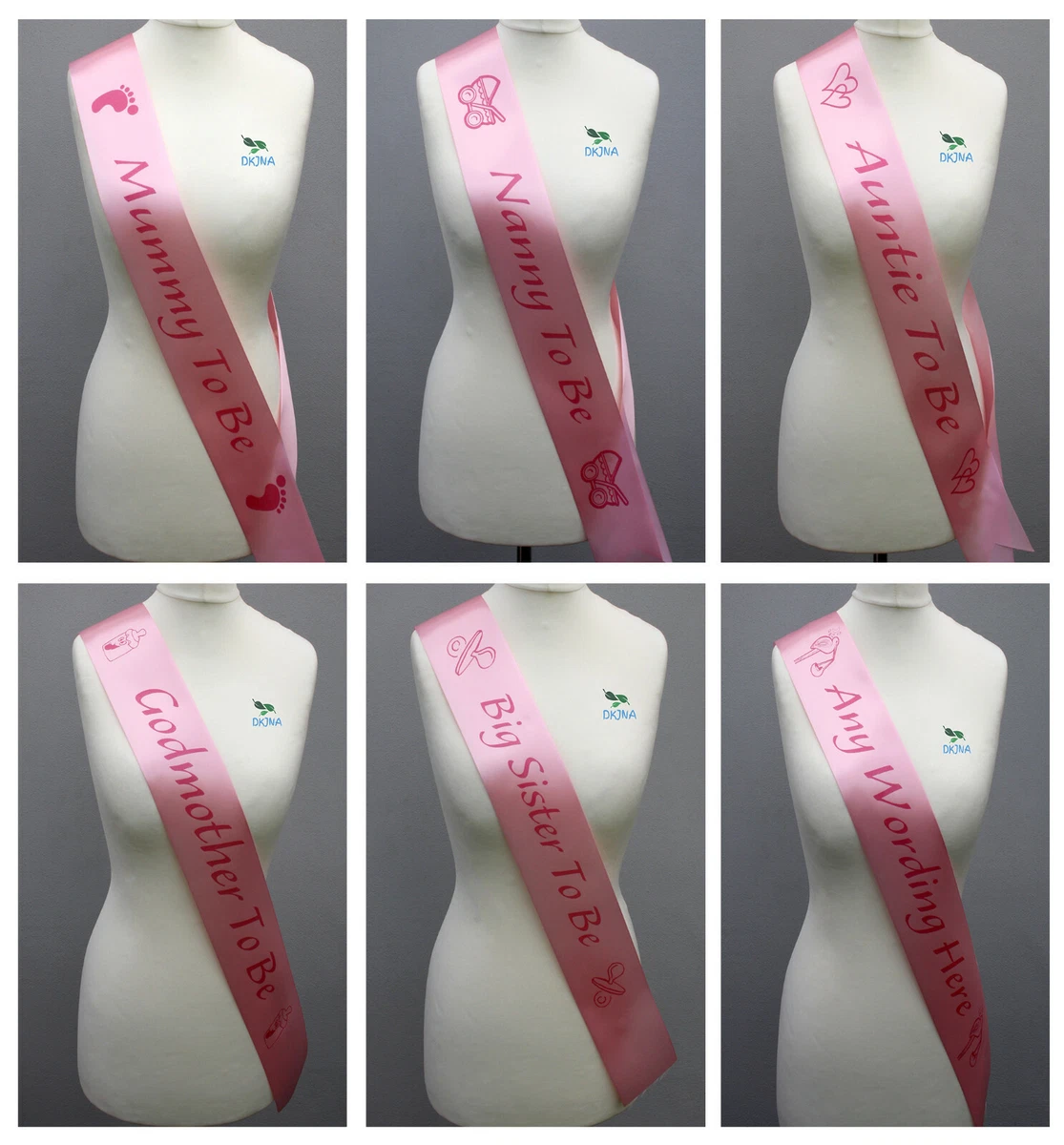 Baby Shower Sash Mummy To Be Personalised sash Gender Reveal Pink Sash