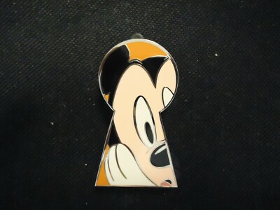 DISNEY AUCTIONS KEYHOLE MICKEY MOUSE SILVER PROTOTYPE PIN LE 100