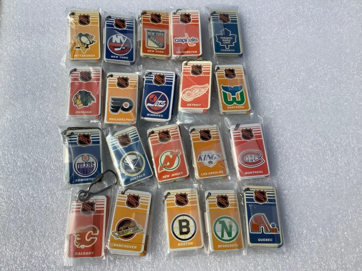 20 NHL Keyring Collection 1983 Keychain FULL SET 20 Porte-Clés ALL