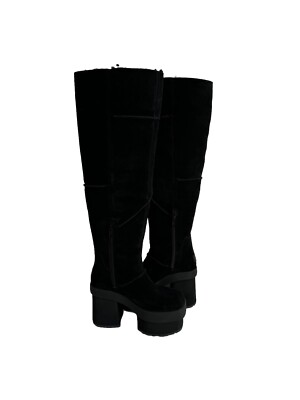 UGG NEW HEIGHTS PLATFORM XTRA BLACK OVER THE KNEE BOOTS US 7 / EU