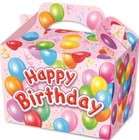Pink Happy Birthday Girls Party Loot Boxes Children Food Lunch Party Bag UK