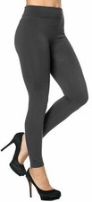 Womens Leggings Ladies FLEECE LINED Black Tummy Control High Waist Size NEW