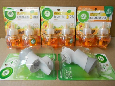 AIR WICK Plug-in Scented Oil Warmers x2+6 Refills HAWAII (3-Twin Packs)