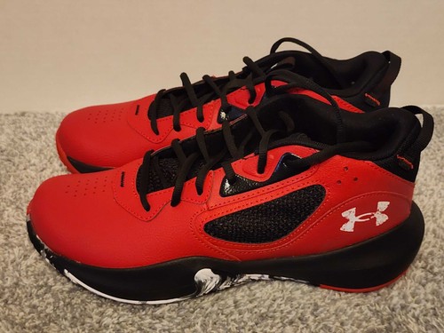 Under Armour UA Lockdown 6 Basketballschuhe Herren Größe 11,5 rot schwarz 3025616-600