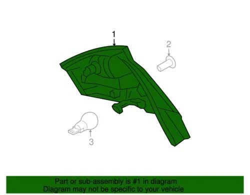 Genuine GM 2003-2007 Saturn Ion Rear 1 2 3 Red Line Lamp Assembly Tail 22723024 - Image 2 of 2