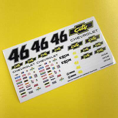 SLOT CAR SCALEXTRIC 1/32nd 'CITY' Days of Thunder stickers decals NASCAR | eBay