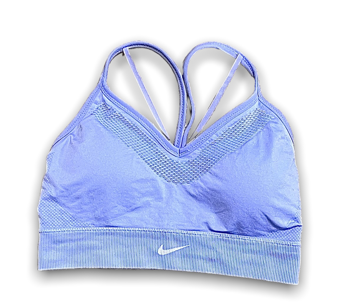 Nike Sports Bra Women's Size Medium M Purple / Blue Athletic DRI-FIT Sleeveless-image