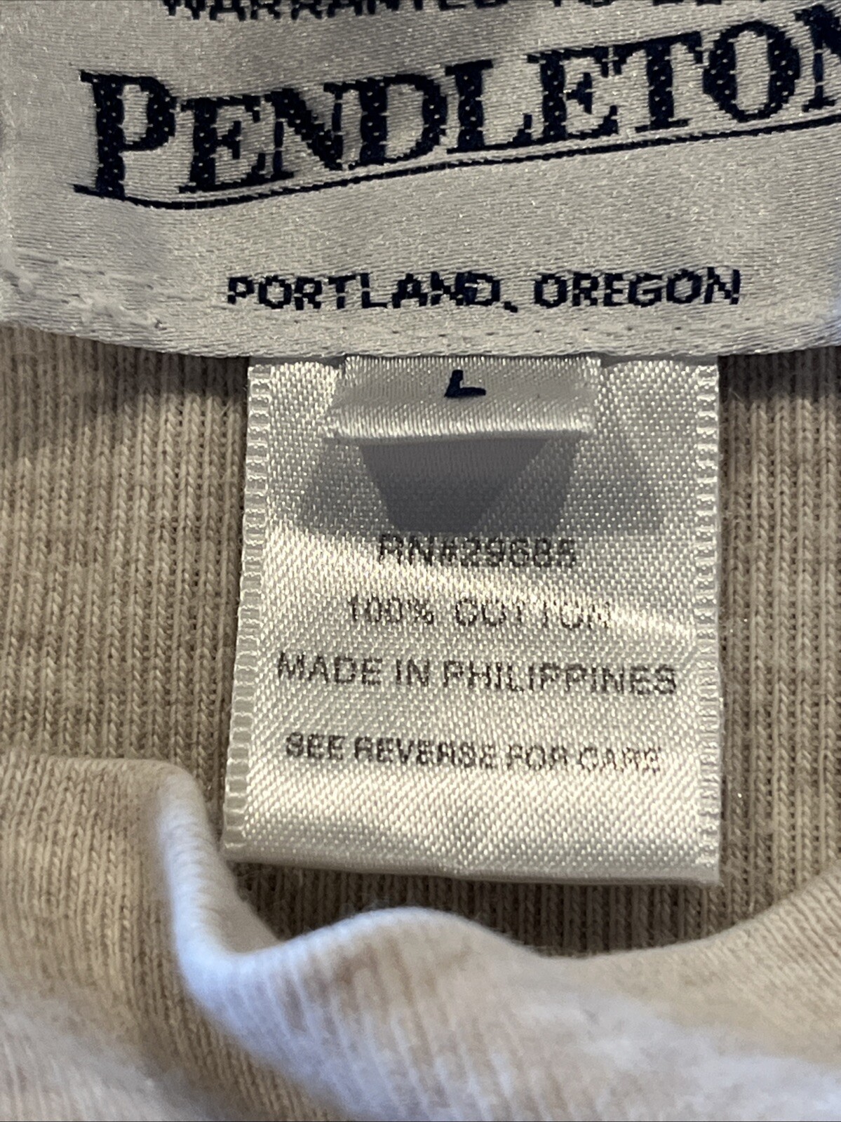 Pendleton Women’s L Basic Tee Top LS Mock Neck Oa… - image 3