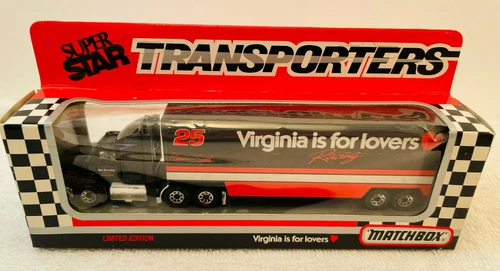 Matchbox #25 Hermie Sadler Virginia Is For Lovers 1/64 Diecast NASCAR Hauler 93