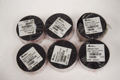 (6) Avery Dennison Monarch 9800 12077613G High Speed Wax 38mmx600m Ribbon (S16)