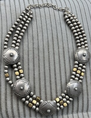Antique Navajo Old Pawn Fred Harvey Era Or Early Beads Collar