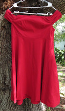 Torrid Red Womans off the shoulder Dress Flare size 16
