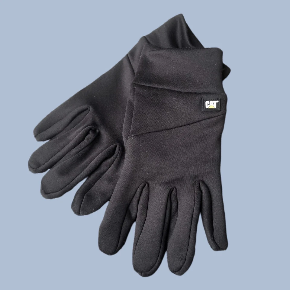 Guantes con pantalla táctil forrados de vellón negros CAT Caterpillar, unisex pequeños/medianos, nuevos Foto 2 de 4