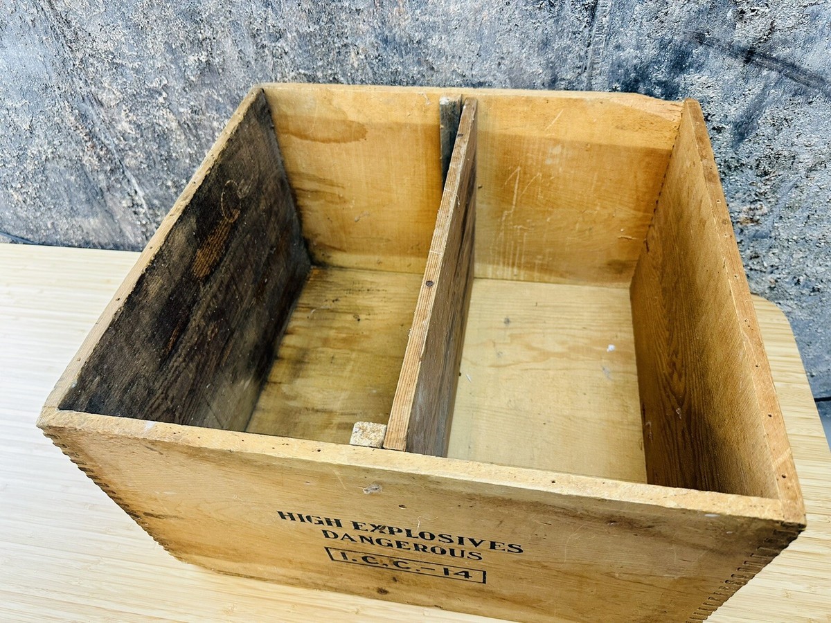 ヴィンテージ DuPont 爆薬用 木箱 EXTRA DYNAMITE 蚤の市 Rare Vintage Dupont Explosives Extra Dynamite Wood Case