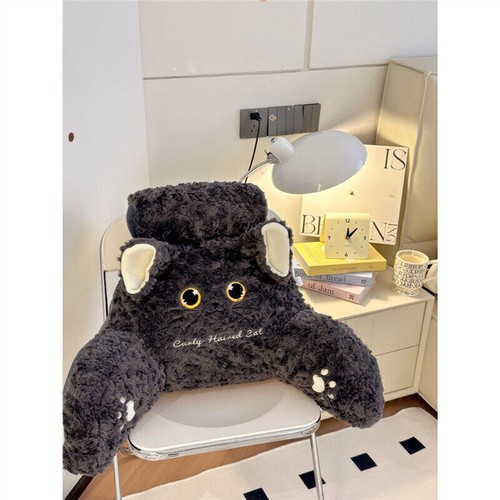 Bed Reading Cat Pillow Youth Back Support Pillow Arm Seat Cushion Rest Waist Uk - Picture 4 of 10