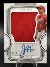 2022 Topps Definitive Joey Votto Auto Jumbo Jersey Patch /50 Reds ARC-JV