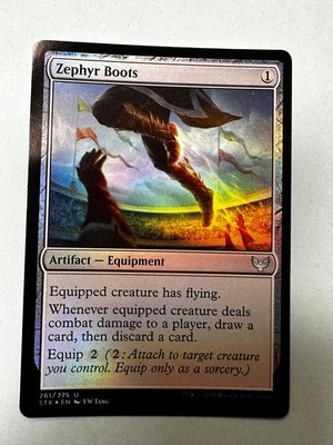 FOIL Zephyr Boots *Strixhaven: School of Mages* MTG Magic the Gathering